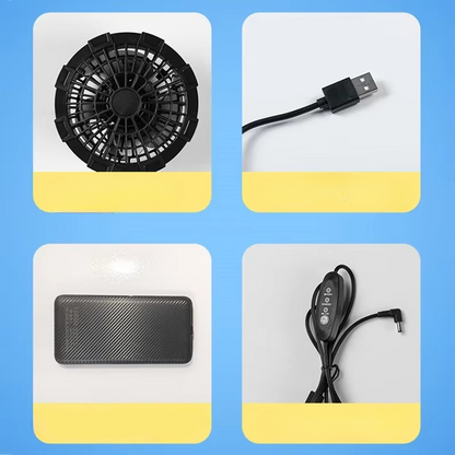 Avelena | Tragewindjacke mit tragbarem Ventilator und USB-aufladbarem Luftstromsystem für Männer und Frauen