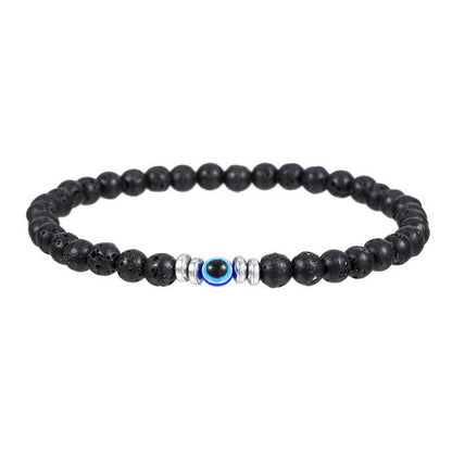 Avelena | Gemachte 4Mm Natürliche Steinarmband mit Bösem Blick Thor Edition für Männer