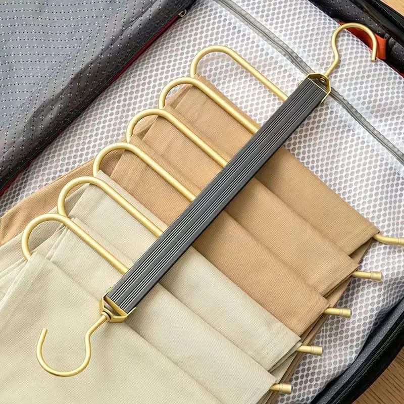 Avelena | SpaceLuxe Aluminium-Hosenbügel – Mehrschichtig, platzsparender Kleiderorganisator