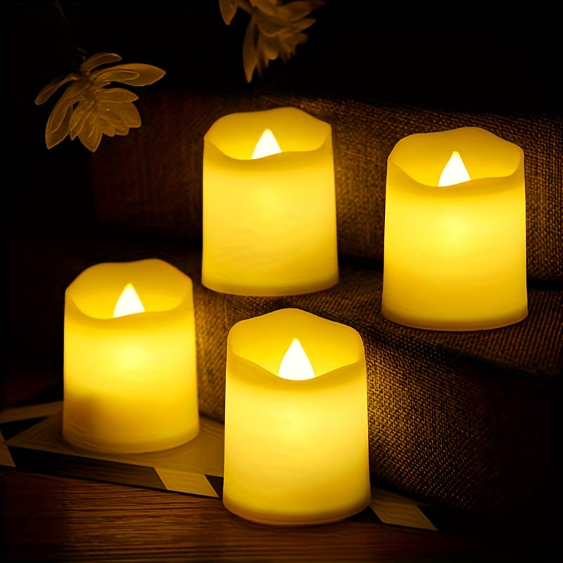Avelena | 24/50/100 Pack flammenlose LED-Kerzen – batteriebetriebene blinkende Teelichter, rauchlos und romantisch für Hochzeiten und Verlobungen