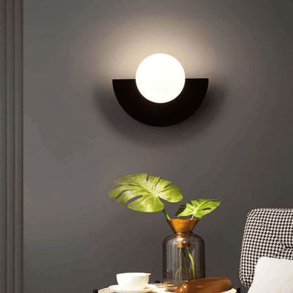 Avelena | Metallische Halbmook Wandlampe