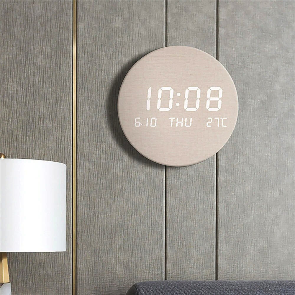 Avelena | Moderne Digitale Wanduhr - Minimalistisch & Funktional
