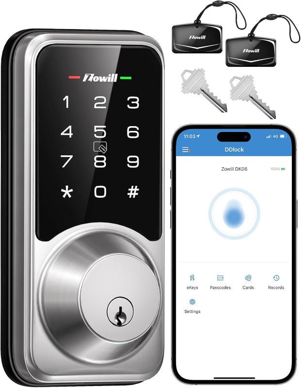 Avelena | Wifi Smart Locks Mit Schlüsselfreiem Zugang, App-Steuerung, Touchscreen-Tastatur, Automatische Verriegelung