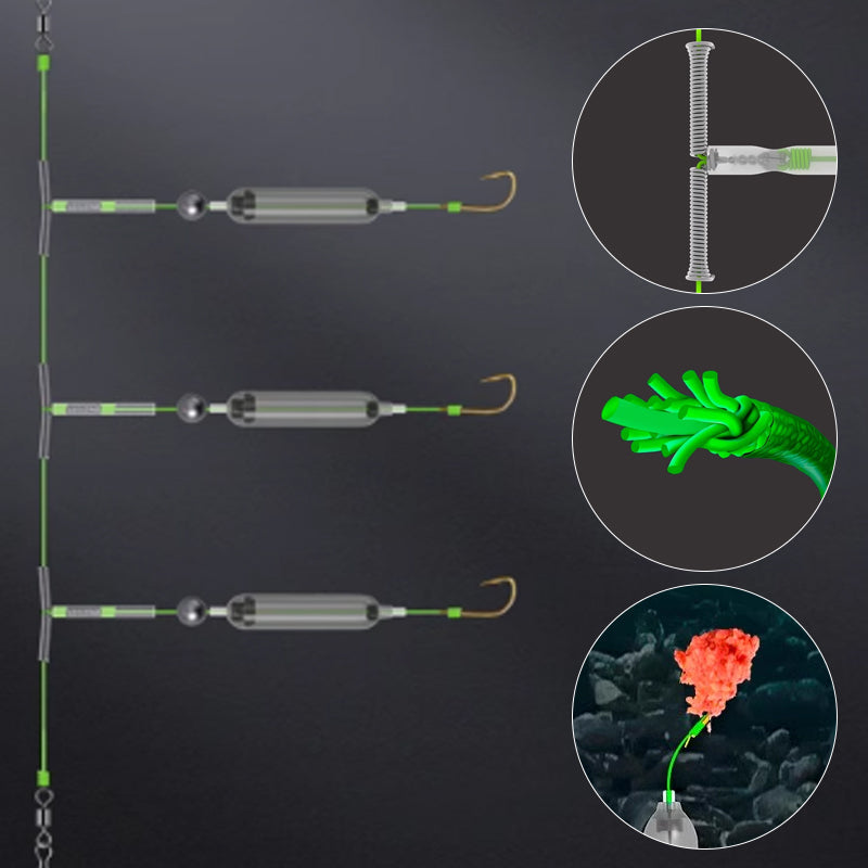 Avelena | 3 Haken Anti-Drift Grundangelrig