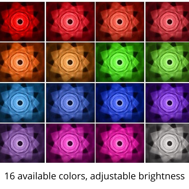 Avelena | DiamondDazzle - 16 Farben Rosenstrahlen Kristall Diamant Tischlampe