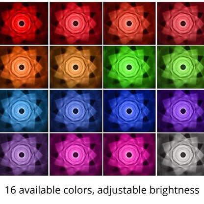 Avelena | DiamondDazzle - 16 Farben Rosenstrahlen Kristall Diamant Tischlampe