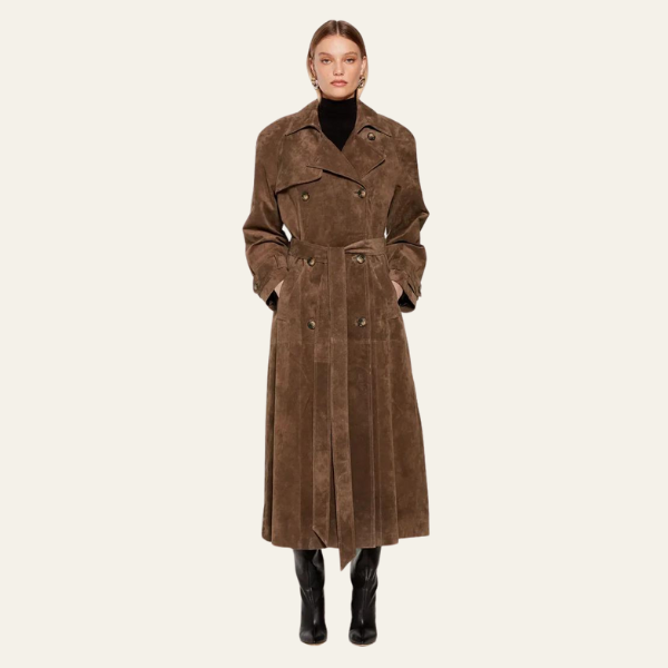 Avelena | Wildleder-Trenchcoat