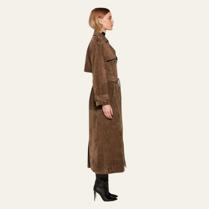 Avelena | Wildleder-Trenchcoat