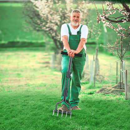 Avelena | Rasenhebebühne Rasenlüfter Werkzeug | 2-in-1 Aerator mit 15 Spikes | Fördert Luft- & Nährstoffzufuhr