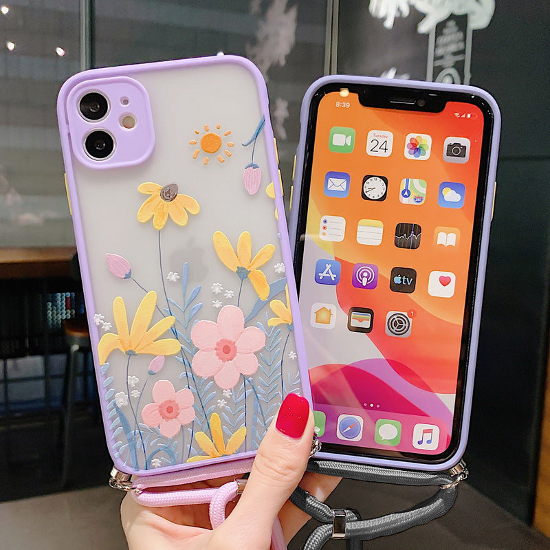 Avelena | Lavendel Blume Lanyard Telefonhülle für Iphone Xsmax