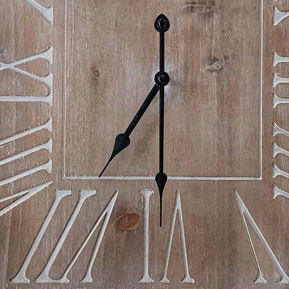 Avelena | Dunkel Farbige Rechteckige Holzwanduhr