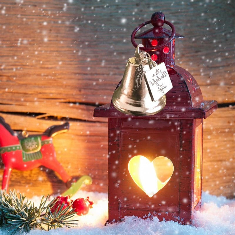 Avelena | 🎄Weihnachtsbaum-Gedenkornamente Engel Flügel Glockenanhänger hängende Dekoration