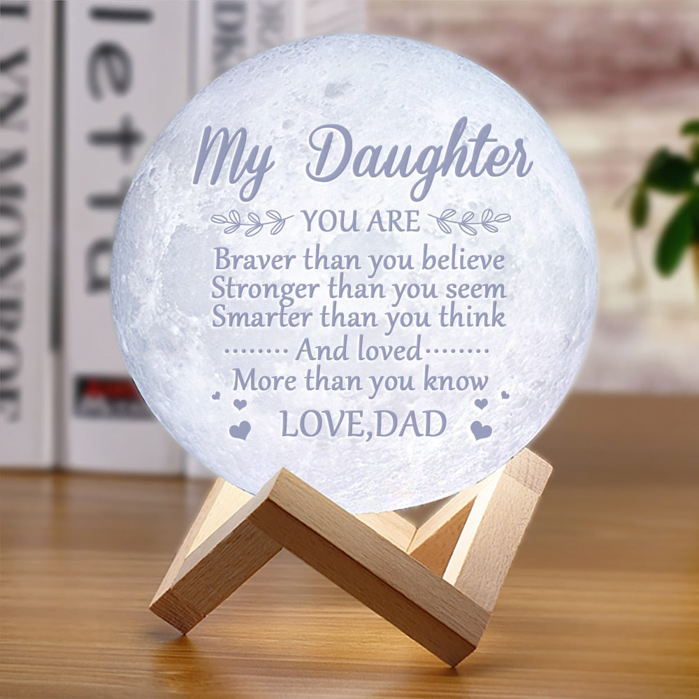 Avelena | 3D Mondlampe mit Text