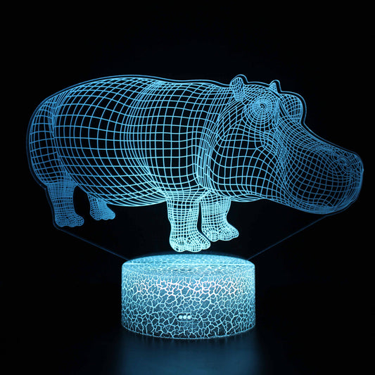Avelena | Hippo 3D-Optische Illusionslampe