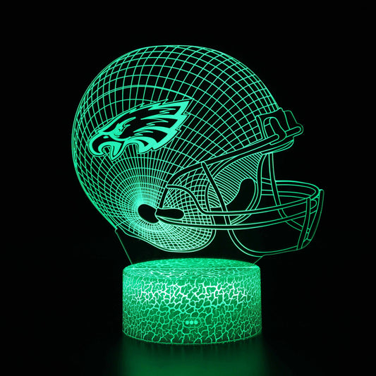 Avelena | Philadelphia Eagles Football Helm 3D Optical Illusion Lampe