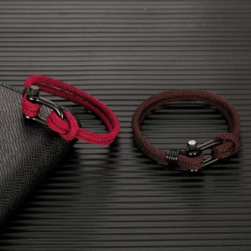 Avelena | Geformte Schnalle Nylon Geflochtenes Armband
