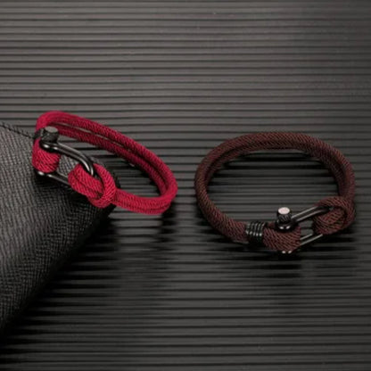 Avelena | Geformte Schnalle Nylon Geflochtenes Armband