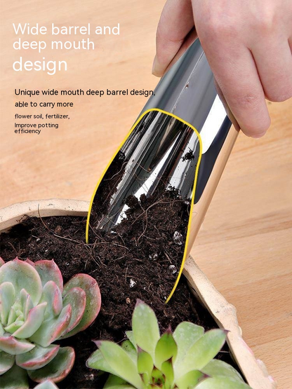 Avelena | Edelstahl Schaufel für Blumenerde – Robuste Pflanzschaufel für Garten und Balkon