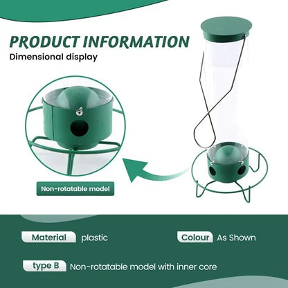 Avelena | Eichhörnchensicheres Vogelhäuschen | Robustes Metall, Mehrfach-Futteröffnungen & Ideal für Vogelbeobachtung im Hinterhof