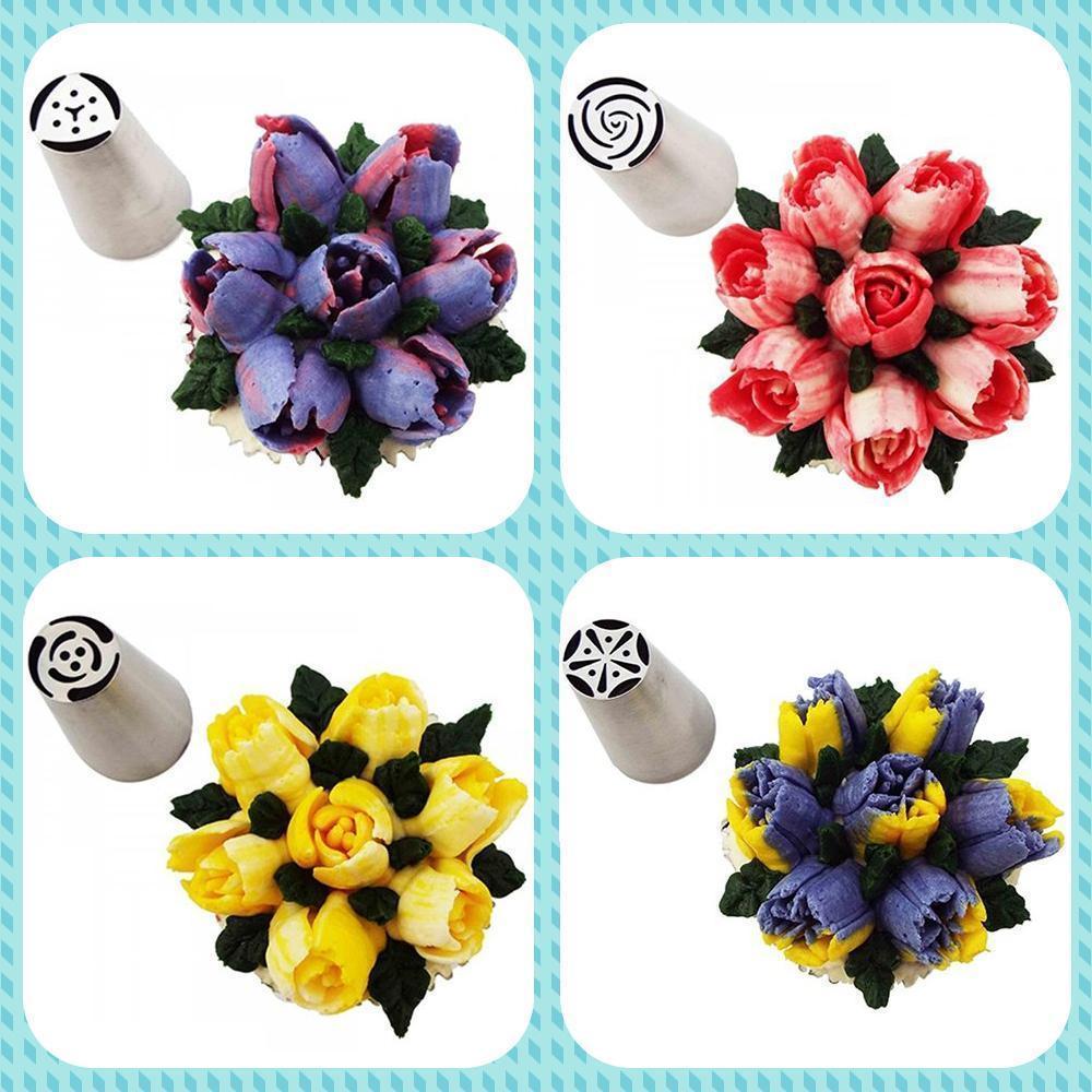 Avelena | Edelstahl Spritztüllen Set (13 Teile) für Cupcakes und Tortendekoration