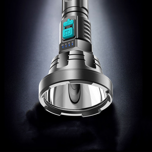Avelena | 90000LM LED Taschenlampe – Taktischer Suchscheinwerfer mit USB-Aufladung und Superheller Beleuchtung