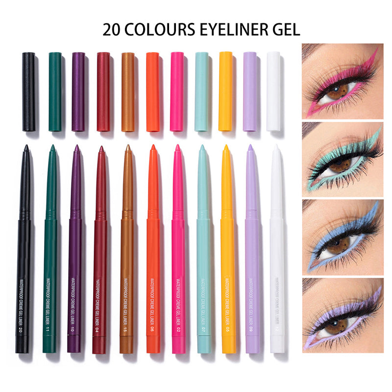 Avelena | 20 Pcs Bunte Eyeliner Stift Set
