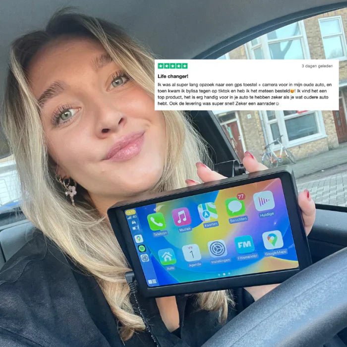 Avelena | Smartdrive Auto-Display – Drahtloses Apple Carplay & Android Auto | Einfache Installation, Rückfahrkamera, Bluetooth & Gps