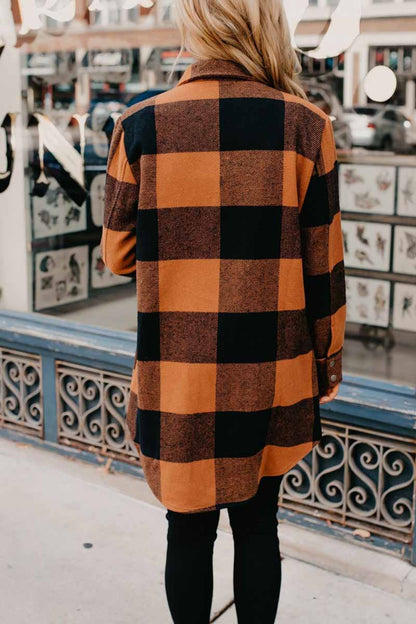 Avelena | Karierter Cardigan-Mantel