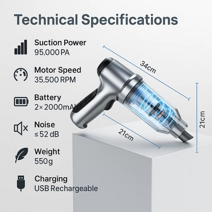 Avelena | Auto-Staubsauger - Leistungsstarker und kompakter Auto-Staubsauger für schnelle Reinigung