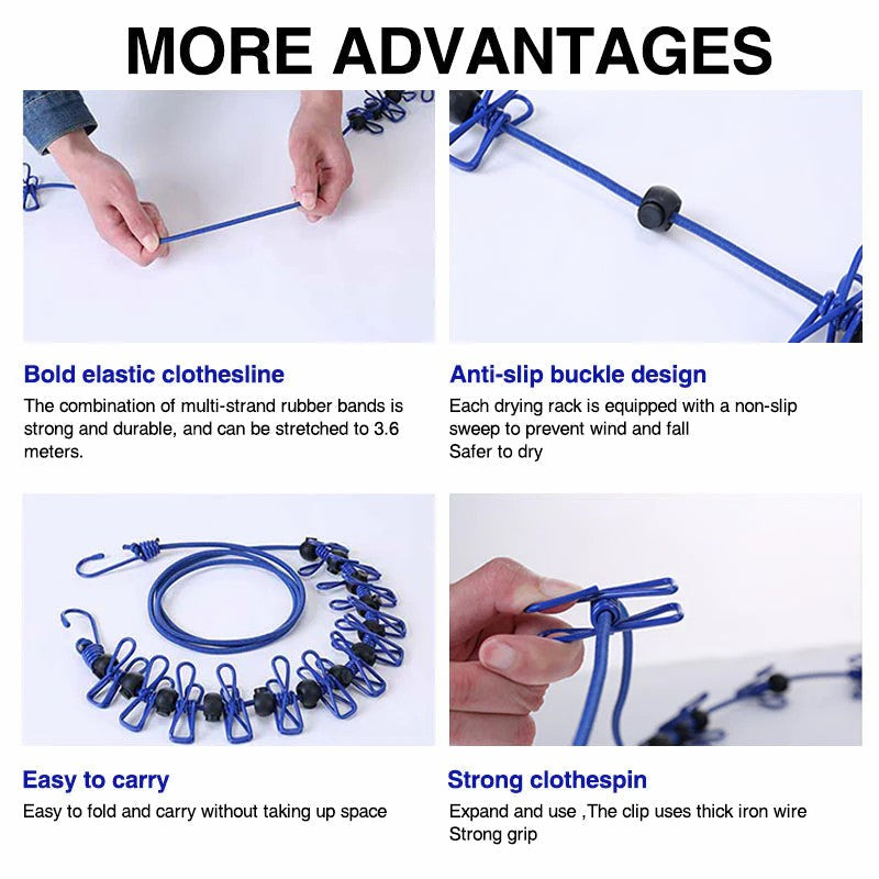 Avelena | Tragbarer elastischer Reise-Kleiderständer