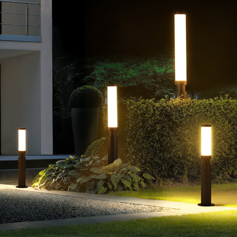Avelena | Moderne Acryl Wasserdichte Kreative Lippenstift Design LED Außen Rasen Stehlampe