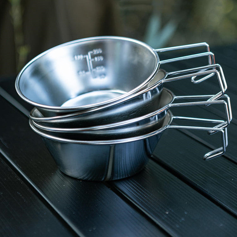 Avelena | Edelstahl Outdoor Falt-Schneeschüssel (Set von 4)