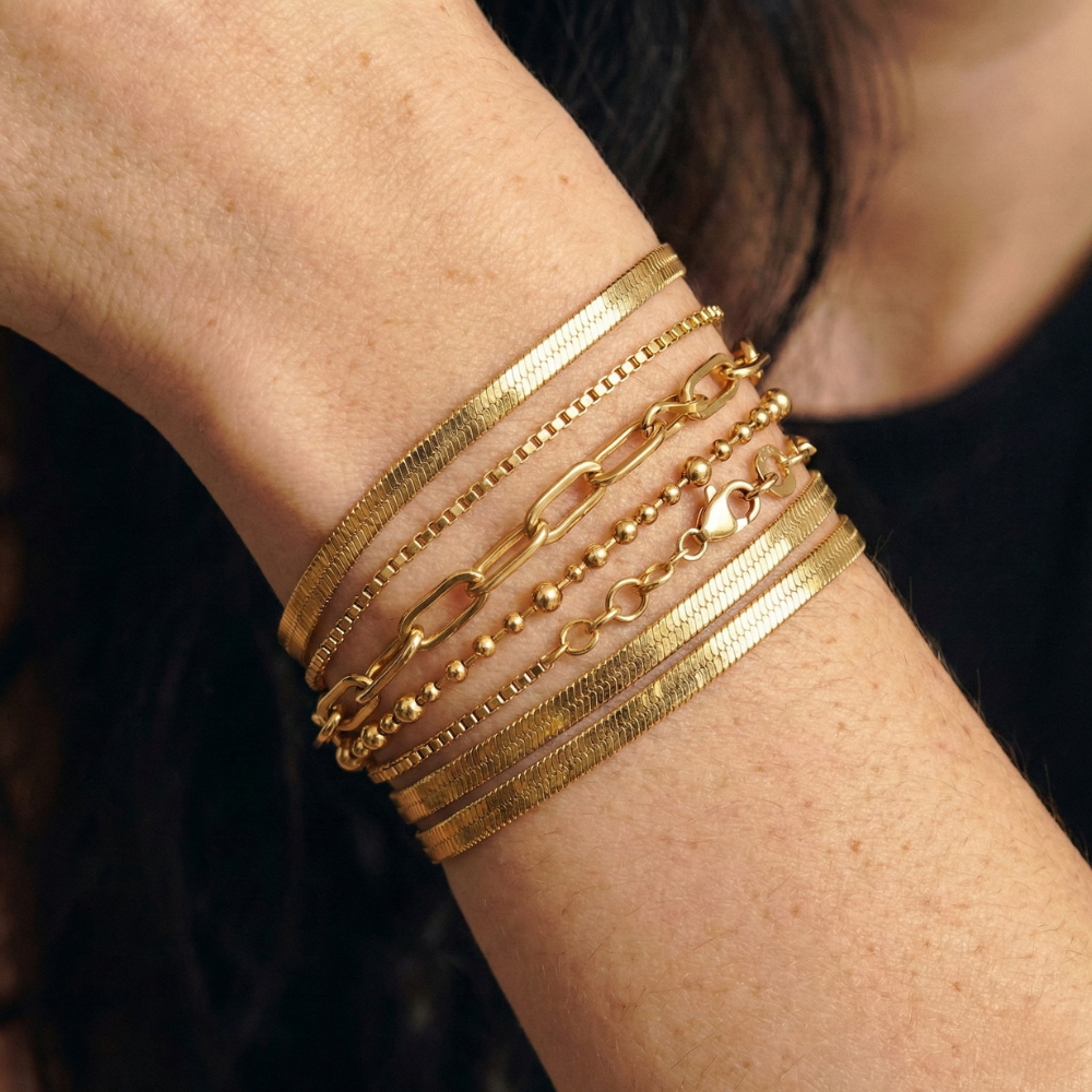 Damen Mehrteiliges Armband Set mit Glieder- und Kugelkette | Shop Nory