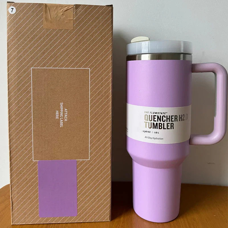 Avelena | Vakuumisolierte Tasse mit Deckel und Strohhalm Thermotumbler