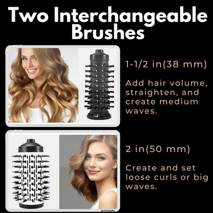 Avelena | 3-in-1 Rotierender Haartrockner und Styler mit einstellbarer Temperatur für mühelose Locken und Wellen