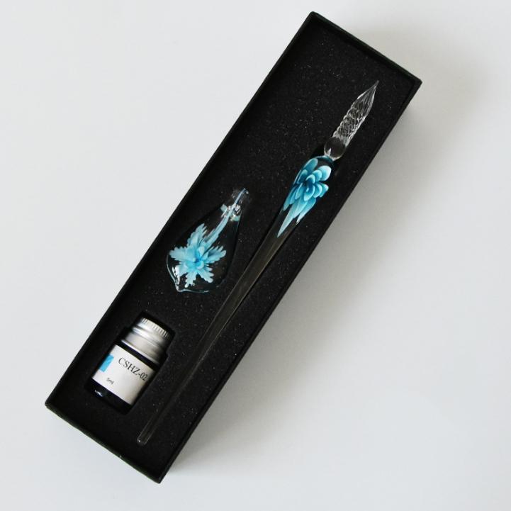 Avelena | Glas Kalligraphie Stift Set Mit Tinte Und Stifthalter
