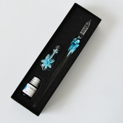 Avelena | Glas Kalligraphie Stift Set Mit Tinte Und Stifthalter
