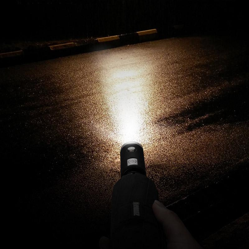 Avelena | Automatische Zusammenklappbare Regenschirm mit Reflektierendem Streifen