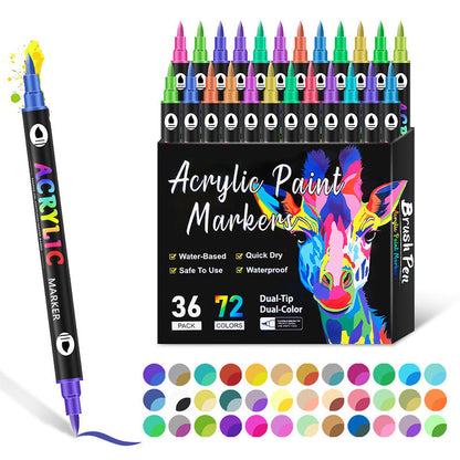 Avelena | Acrylmarker Set | Präzisionsspitze | Deckende Farben für Holz, Stoff, Stein, Metall & mehr