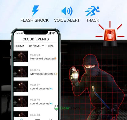 Avelena | 1080P Drahtlose WiFi Sicherheitskamera | Wetterfest, App-gesteuert & Ideal für Innen- und Außenüberwachung | Kleine Schaltungs Kamera