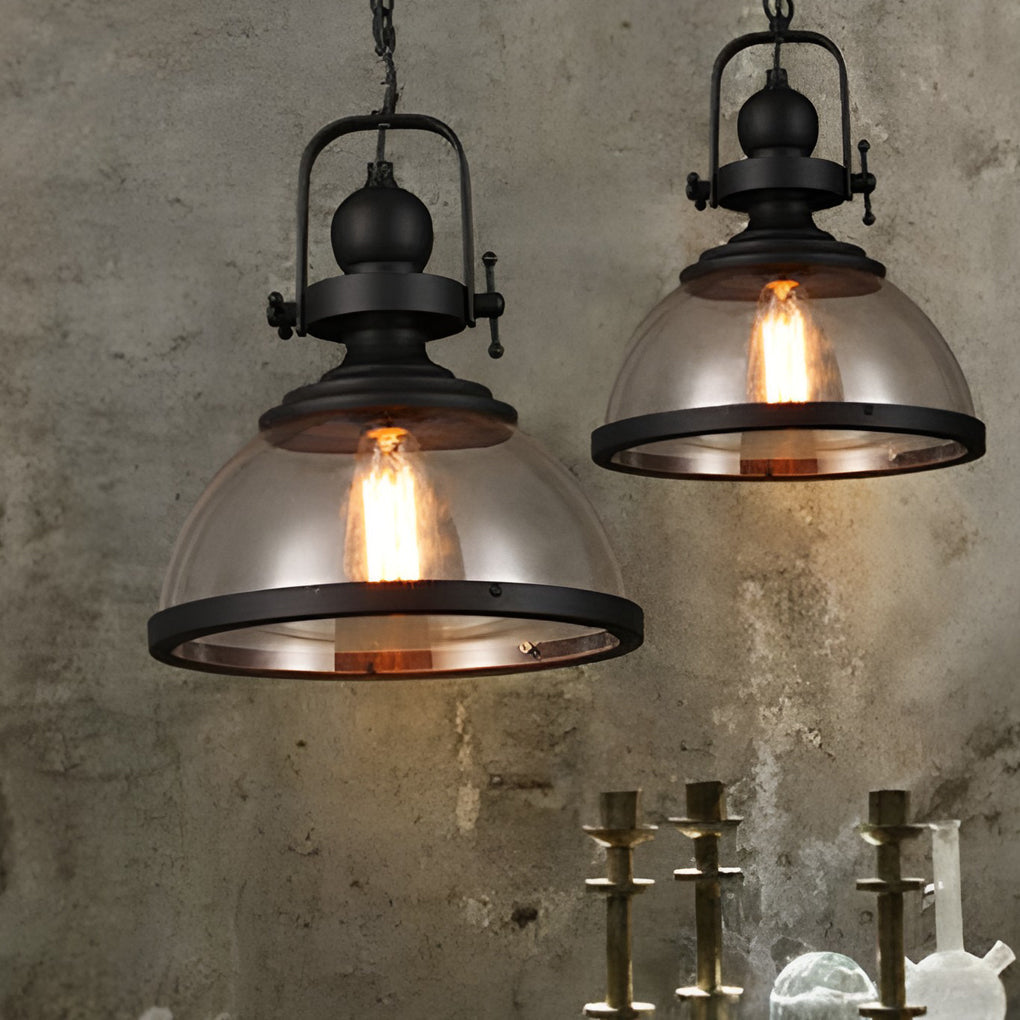 Avelena | Antike Glas Eisen Retro Industrie Kronleuchter Hängende Deckenleuchten