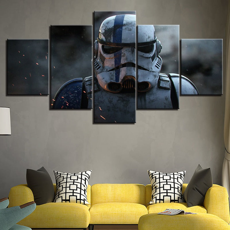 Avelena | Stormtrooper Star Wars - 5 Teile Canvas Wandkunst - Hochauflösender Druck