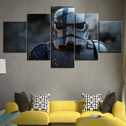 Avelena | Stormtrooper Star Wars - 5 Teile Canvas Wandkunst - Hochauflösender Druck