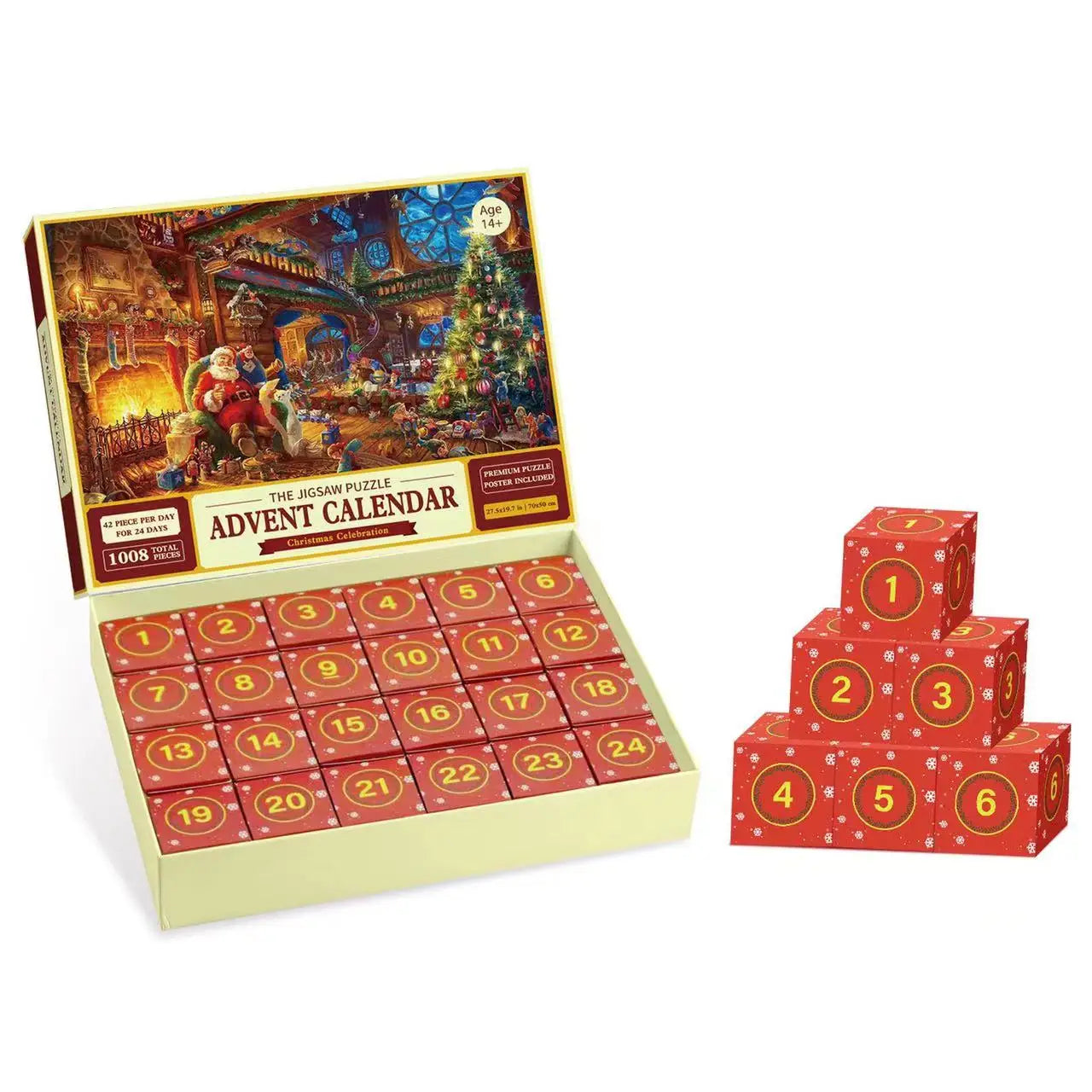 Avelena | Puzzleadvent 24 Puzzleteile Adventskalender Kalender - Zufälliges Design