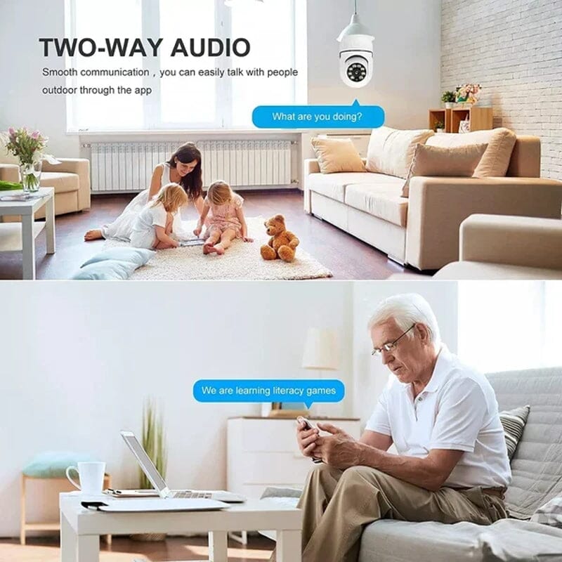 Avelena | Drahtlose Wifi Lampen Kamera Sicherheitskamera