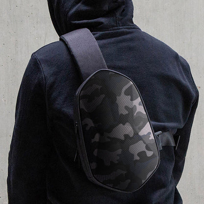 Avelena | Diebstahlschutz, Wasserdicht, Antikollisions-Brusttasche, mit geometrischer 3D-Schale, seitlichem USB-Anschluss, hochwertigem Schutz, mehrlagiger Partition-Speicher, für Reisen, Ausflüge, Einkaufen und mehr