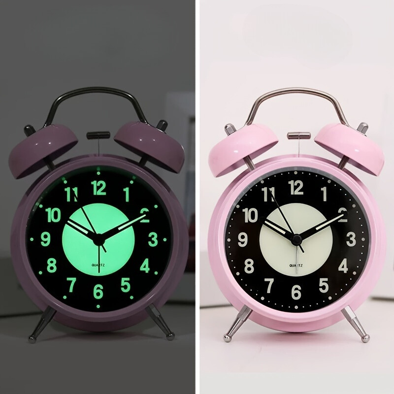 Avelena | LuminousTime - Elegante Metallwecker mit sanfter Beleuchtung für friedliche Morgen und Nächte