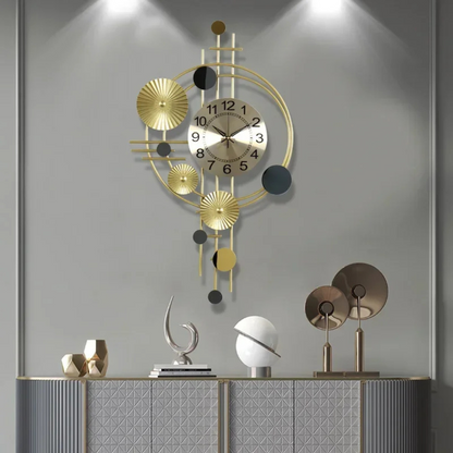 Avelena | Vornix | Große Moderne Wanduhr – Elegantes Metall Design für Wohnzimmer oder Büro