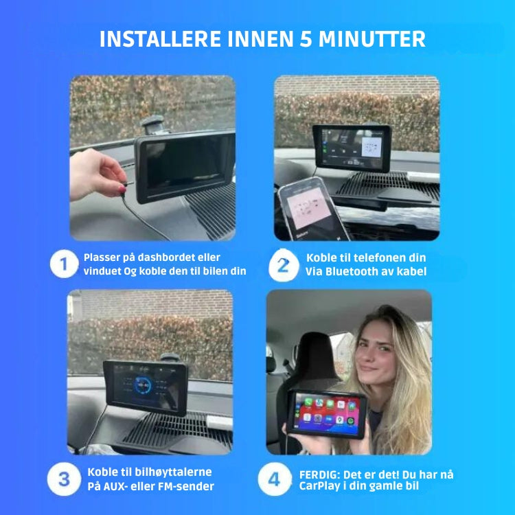 Avelena | Smartdrive Auto-Display – Drahtloses Apple Carplay & Android Auto | Einfache Installation, Rückfahrkamera, Bluetooth & Gps