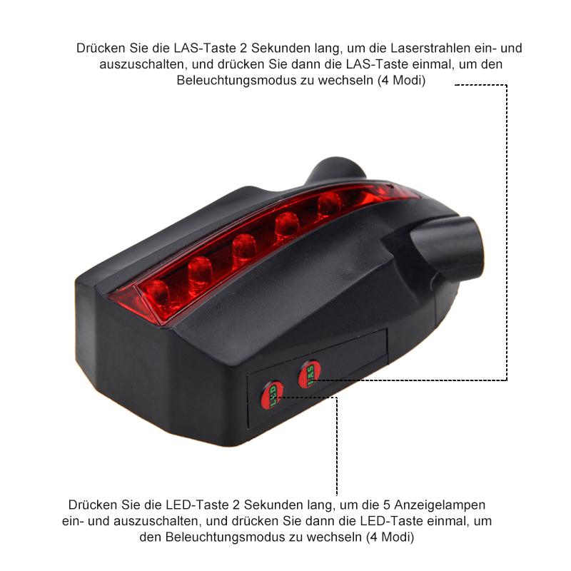 Avelena | Fahrrad Laser Projektionsrücklicht